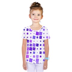 Square Purple Angular Sizes Kids  One Piece Tee