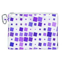 Square Purple Angular Sizes Canvas Cosmetic Bag (xl)