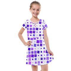 Square Purple Angular Sizes Kids  Cross Web Dress by HermanTelo