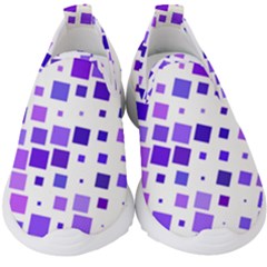 Square Purple Angular Sizes Kids  Slip On Sneakers