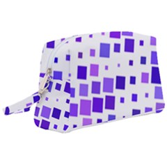 Square Purple Angular Sizes Wristlet Pouch Bag (large)