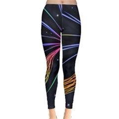 Stars Space Firework Burst Light Leggings  by HermanTelo