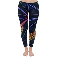 Stars Space Firework Burst Light Classic Winter Leggings