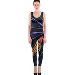 Stars Space Firework Burst Light One Piece Catsuit