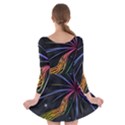 Stars Space Firework Burst Light Long Sleeve Skater Dress View2