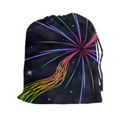 Stars Space Firework Burst Light Drawstring Pouch (xxl)