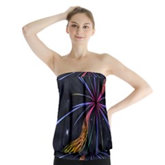 Stars Space Firework Burst Light Strapless Top by HermanTelo