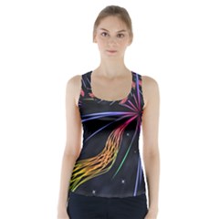 Stars Space Firework Burst Light Racer Back Sports Top by HermanTelo