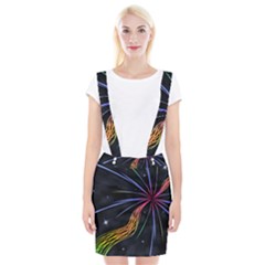 Stars Space Firework Burst Light Braces Suspender Skirt by HermanTelo