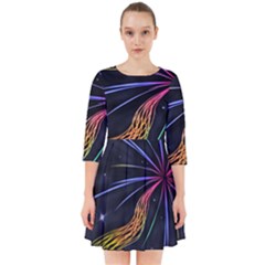 Stars Space Firework Burst Light Smock Dress by HermanTelo