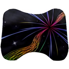 Stars Space Firework Burst Light Head Support Cushion