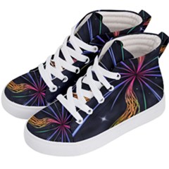 Stars Space Firework Burst Light Kids  Hi-top Skate Sneakers