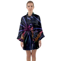 Stars Space Firework Burst Light Long Sleeve Kimono Robe