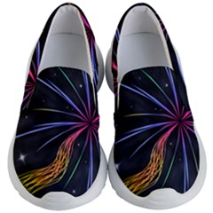 Stars Space Firework Burst Light Kids  Lightweight Slip Ons by HermanTelo