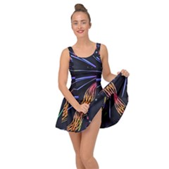 Stars Space Firework Burst Light Inside Out Casual Dress