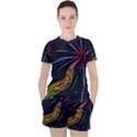 Stars Space Firework Burst Light Women s Tee and Shorts Set View1