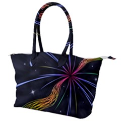 Stars Space Firework Burst Light Canvas Shoulder Bag by HermanTelo