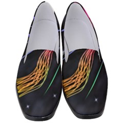 Stars Space Firework Burst Light Women s Classic Loafer Heels