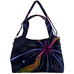 Stars Space Firework Burst Light Double Compartment Shoulder Bag by HermanTelo