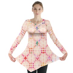 Watercolour Watercolor Paint Ink Long Sleeve Tunic 