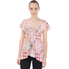 Watercolour Watercolor Paint Ink Lace Front Dolly Top