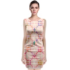 Watercolour Watercolor Paint Ink Sleeveless Velvet Midi Dress