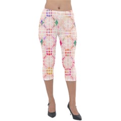 Watercolour Watercolor Paint Ink Lightweight Velour Capri Leggings 