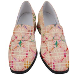 Watercolour Watercolor Paint Ink Women s Chunky Heel Loafers