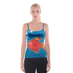 Sketch Nature Water Fish Cute Spaghetti Strap Top