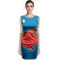 Sketch Nature Water Fish Cute Sleeveless Velvet Midi Dress View1