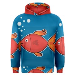 Sketch Nature Water Fish Cute Men s Overhead Hoodie