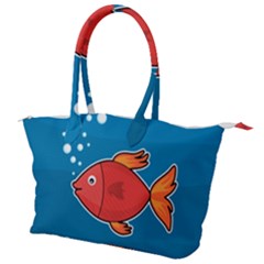 Sketch Nature Water Fish Cute Canvas Shoulder Bag