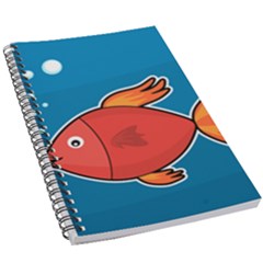 Sketch Nature Water Fish Cute 5 5  X 8 5  Notebook by HermanTelo