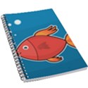 Sketch Nature Water Fish Cute 5.5  x 8.5  Notebook View1