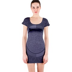 Technology Eye Short Sleeve Bodycon Dress