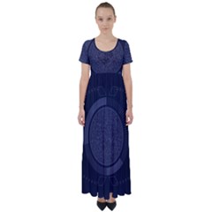 Technology Eye High Waist Short Sleeve Maxi Dress