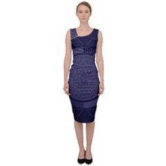 Technology Eye Sleeveless Pencil Dress