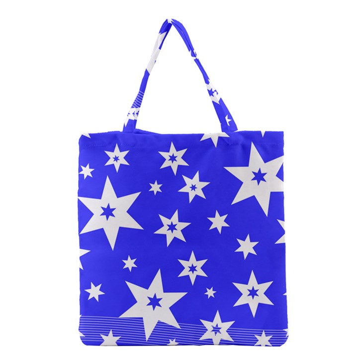 Star Background Pattern Advent Grocery Tote Bag