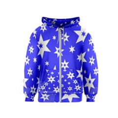 Star Background Pattern Advent Kids  Zipper Hoodie by HermanTelo