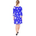 Star Background Pattern Advent Quarter Sleeve Front Wrap Dress View2