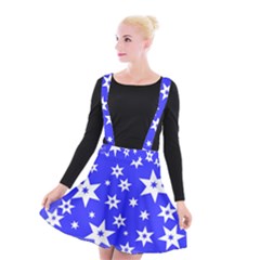 Star Background Pattern Advent Suspender Skater Skirt