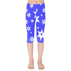 Star Background Pattern Advent Kids  Capri Leggings 