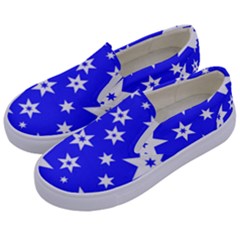 Star Background Pattern Advent Kids  Canvas Slip Ons by HermanTelo