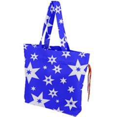 Star Background Pattern Advent Drawstring Tote Bag by HermanTelo