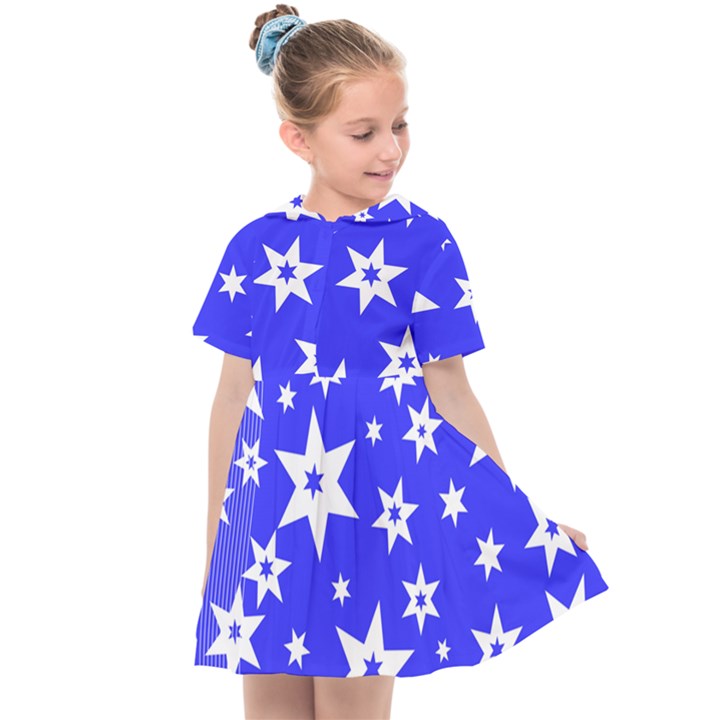 Star Background Pattern Advent Kids  Sailor Dress