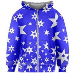 Star Background Pattern Advent Kids  Zipper Hoodie Without Drawstring by HermanTelo