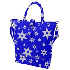 Star Background Pattern Advent Buckle Top Tote Bag