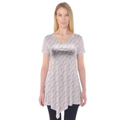 Wallpaper Abstract Pattern Graphic Short Sleeve Tunic 