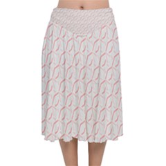 Wallpaper Abstract Pattern Graphic Velvet Flared Midi Skirt