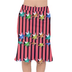 Star Christmas Greeting Mermaid Skirt by HermanTelo